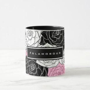 Modern roses mug