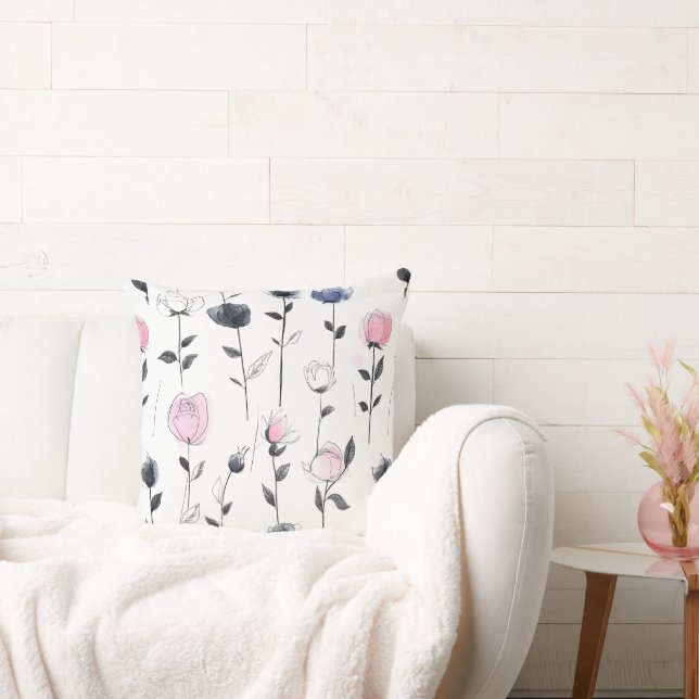 Modern roses pattern cushion (Couch)