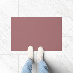 Modern Rosewood Pink Plain Solid Colour Doormat