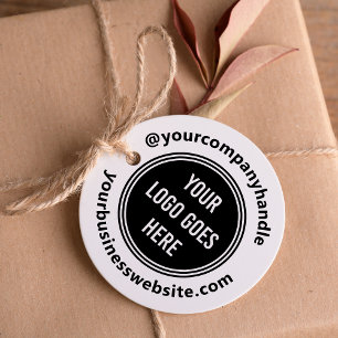Modern Round Business Logo Social Media & Website Rubber Stamp