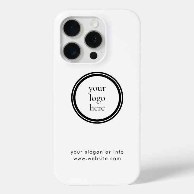 Modern Round Business Promotional Case-Mate iPhone Case (Back)
