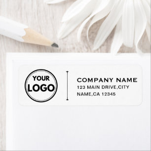 Modern Round Business Promotional Return Address Label