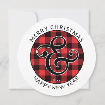 Modern Round, Merry Christmas | Ampersand & Plaid
