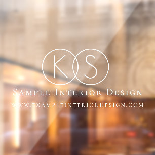 Modern Round Minimal Design Company Monogram