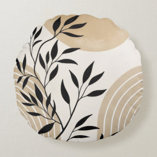 Modern Round Throw Pillow