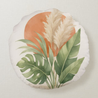 Modern Round Throw Pillow