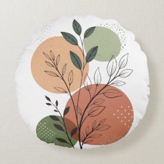 Modern Round Throw Pillow