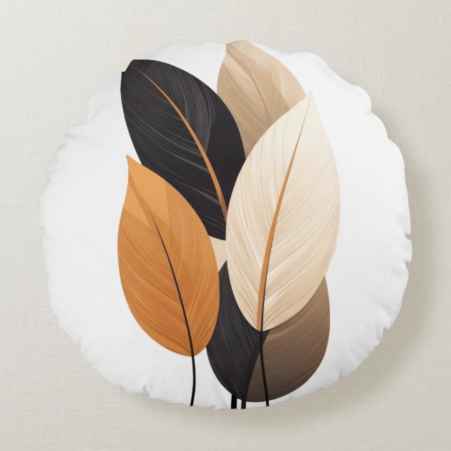 Modern Round Throw Pillow (Front)
