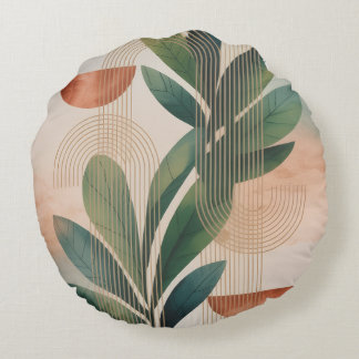 Modern Round Throw Pillow