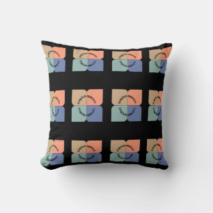 Modern Rounded And Pointy Corners Square Frame  Cushion