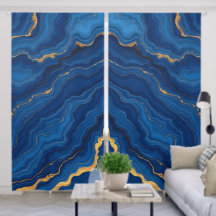 Modern Royal Blue Gold Marble Collection