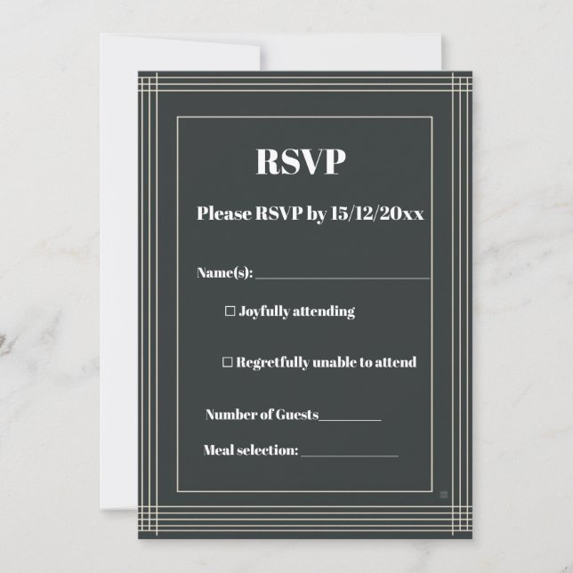 Modern RSVP Card (Front)