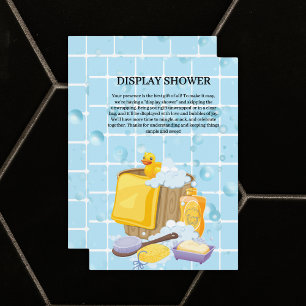 Modern Rubber Ducky Bubbles Baby Shower Enclosure Card