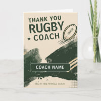 Modern Rugby Team Player Coach