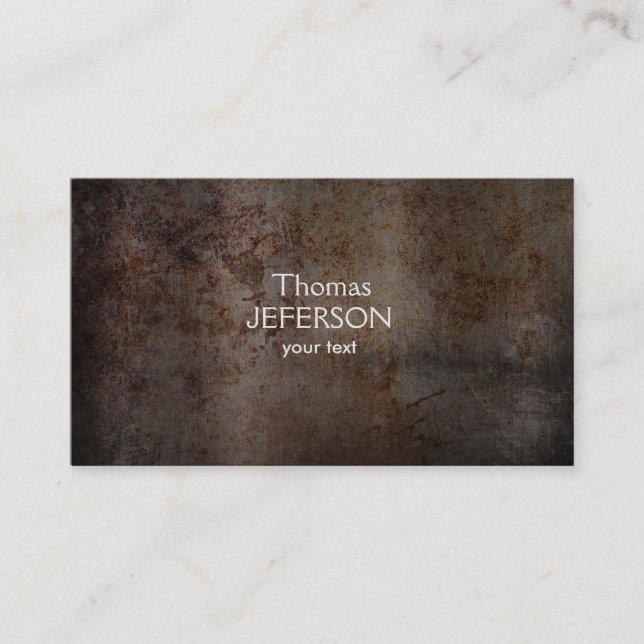 Modern rust metal texture Business Card (Front)