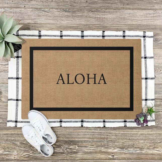 Modern Rustic Aloha Doormat (Creator Uploaded)