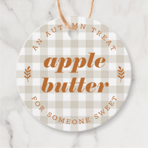 Modern Rustic Autumn Fall Holiday Food Gift Favour Tags