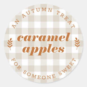 Modern Rustic Autumn Holiday Baking Gift Classic Round Sticker