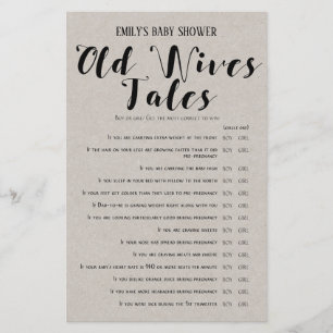 Modern Rustic Baby Shower Game PRINTED