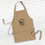 Modern Rustic BEST DAD EVER Father's Day Standard Apron<br><div class="desc">Retro cool personalised "BEST DAD EVER" bbq apron in a logo-style typography design featuring the dad's name and the year he became a father. Great gift for Father's day or a unique birthday gift for the dad who loves to barbeque.</div>