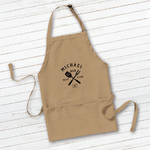 Modern Rustic BEST DAD EVER Father's Day Standard Apron