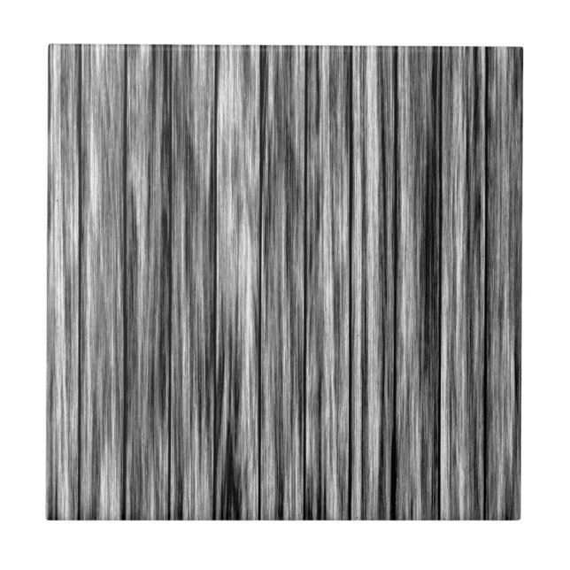 Modern rustic black grey wood grain pattern ceramic tile (Front)