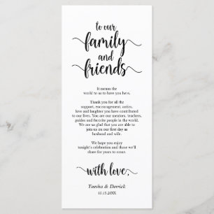 Modern Rustic, Black, Place Setting Thank You Card