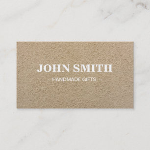 Modern Rustic brown Kraft Sand Paper Business Card