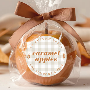 Modern Rustic Buffalo Check Autumn Treat Food Gift Classic Round Sticker