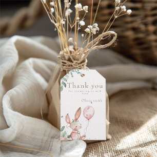 Modern rustic  bunny baby shower  gift tags