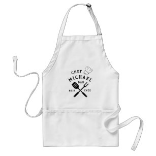 Modern Rustic Chef BEST DAD EVER Father's Day Standard Apron