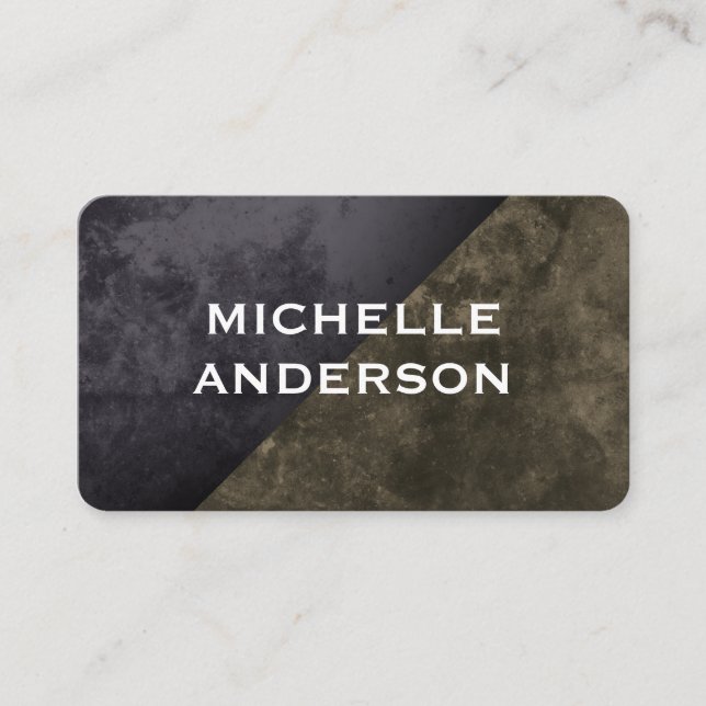Modern Rustic Colour Blocks Business Card (Front)