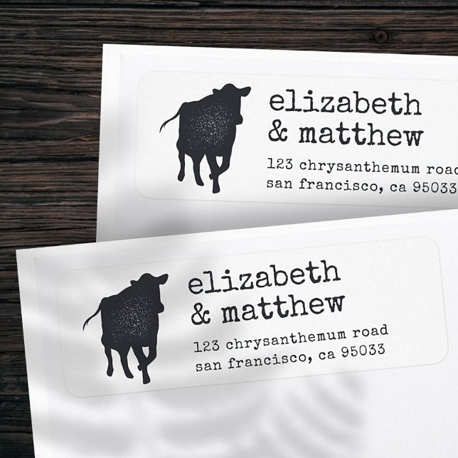 Modern Rustic Country Farmhouse Wedding Address Return Address Label (Creator Uploaded)
