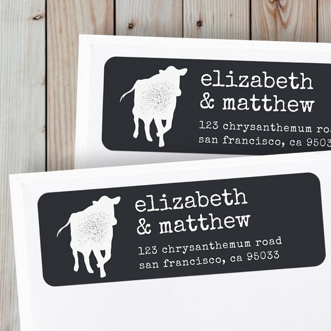 Modern Rustic Country Farmhouse Wedding Address Return Address Label (Creator Uploaded)