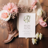 Modern Rustic Country Horse Floral Wedding
