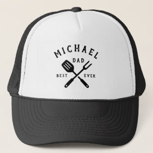 Modern Rustic Custom BEST DAD EVER Father's Day Trucker Hat