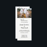 Modern rustic elegant photo wedding program<br><div class="desc">Modern rustic elegant photo wedding ceremony program.
You can add your own photo and text to personalise.
This wedding program is part of the Modern elegant photo wedding collection.</div>