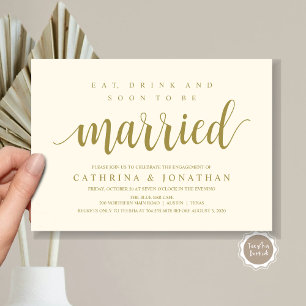 Modern Rustic, Engagement Party Celebration Invita Invitation