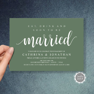 Modern Rustic, Engagement Party Celebration Invitation