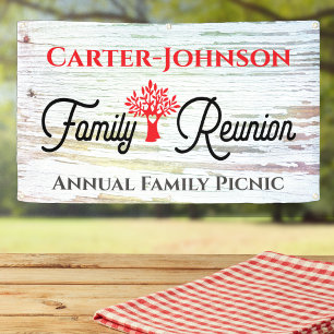 Modern Rustic Family Reunion Banner