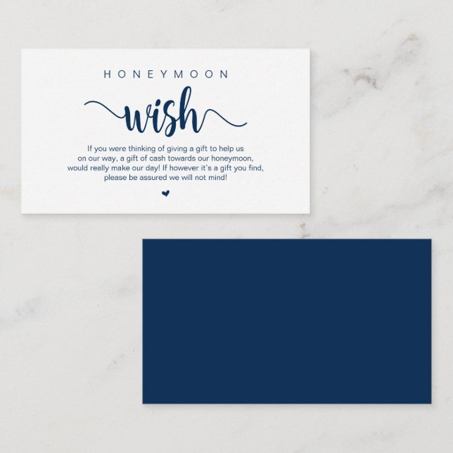 Modern Rustic Farm themed, Honeymoon Wish  Enclosu Enclosure Card (Front/Back)