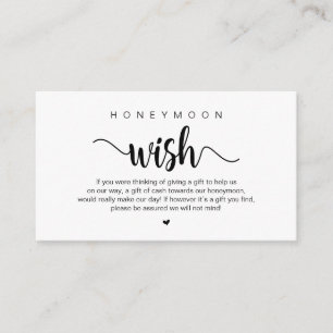 Modern Rustic Farm themed, Honeymoon Wish Enclosure Card