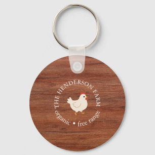 Modern Rustic Farmhouse Business Key Ring