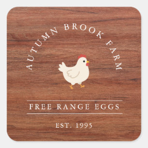 Modern Rustic Farmhouse Business  Square Sticker