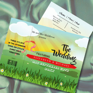 Modern Rustic Festival Wedfest Wedding Invitation