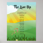 Modern Rustic Festival Wedfest Wedding Program Poster<br><div class="desc">Festival Wedding Party poster.
Festival theme green fields and Sunshine .
A modern festival theme welcoming your guest to your wedding.
All information is easily customized to your information.  Names and dates 
Part of a wedding  suite of stationary.</div>