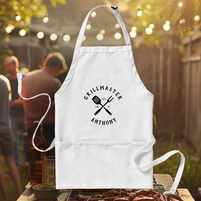 Modern Rustic GRILLMASTER Custom Cool Standard Apron (Creator Uploaded)
