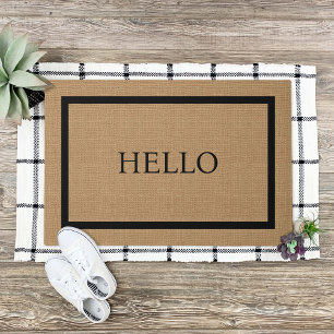 Modern Rustic Hello Doormat