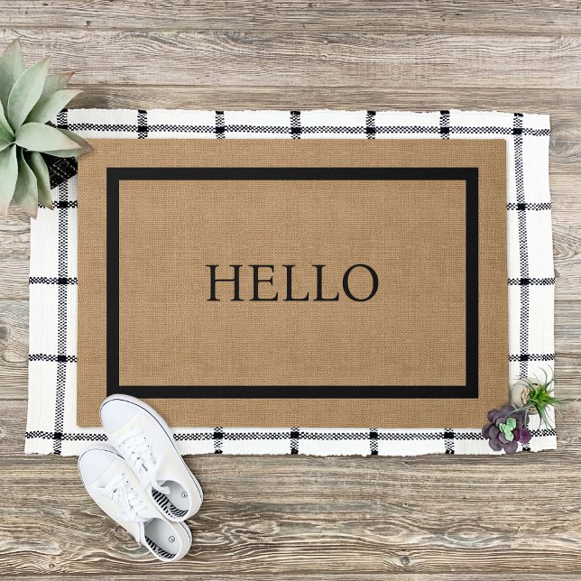 Modern Rustic Hello Doormat (Creator Uploaded)