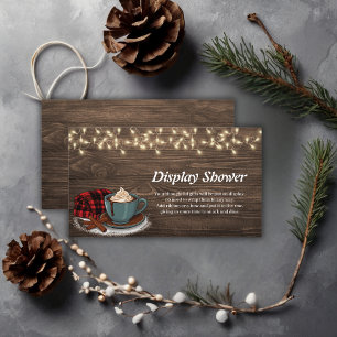 Modern Rustic Hot Cocoa Cosy Baby Shower Enclosure Card